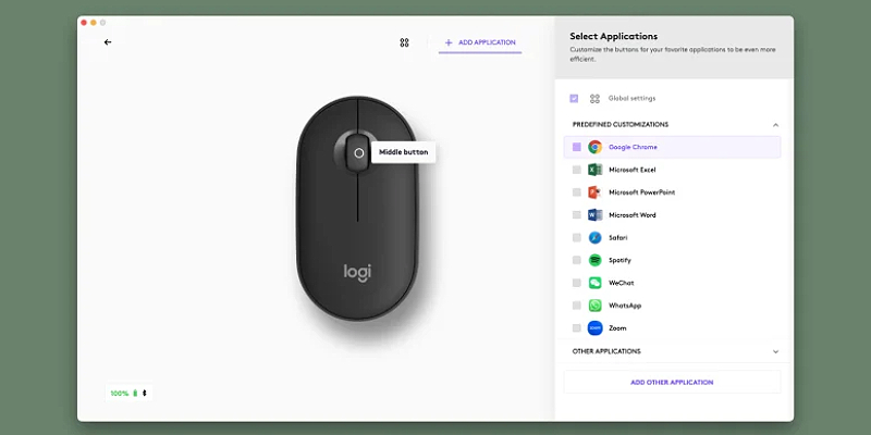 Logi Options+ התאמה אישית