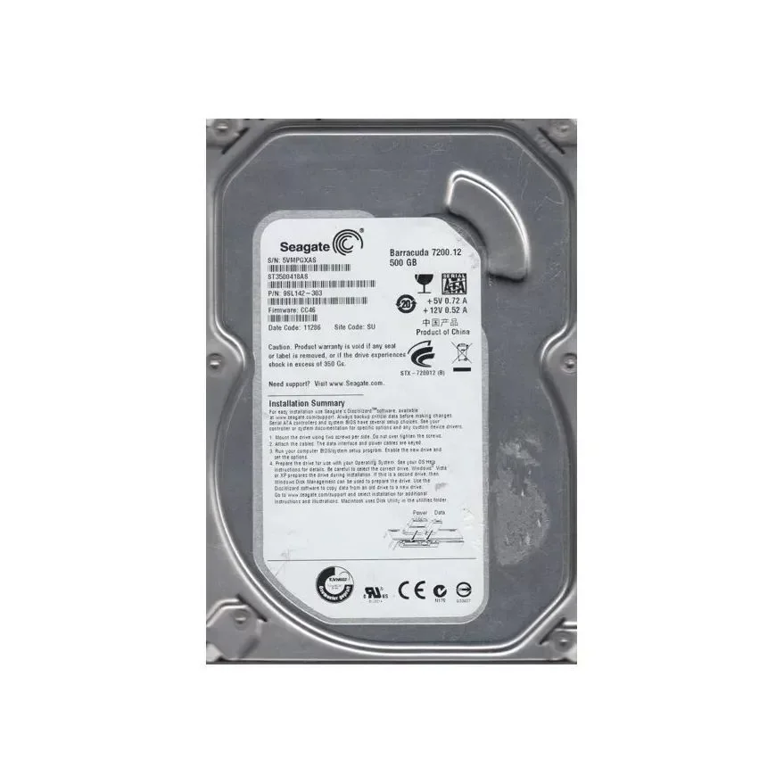 Internal Hard Drive Seagate Barracuda 7200.12 ST3500418AS 500GB