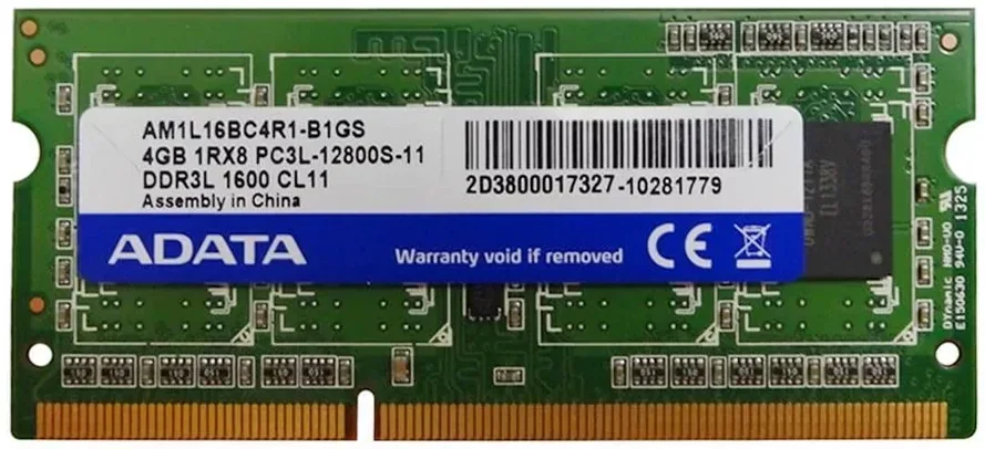 SODIMM Memory Adata 4GB DDR3L 1600MHz SO-DIMM