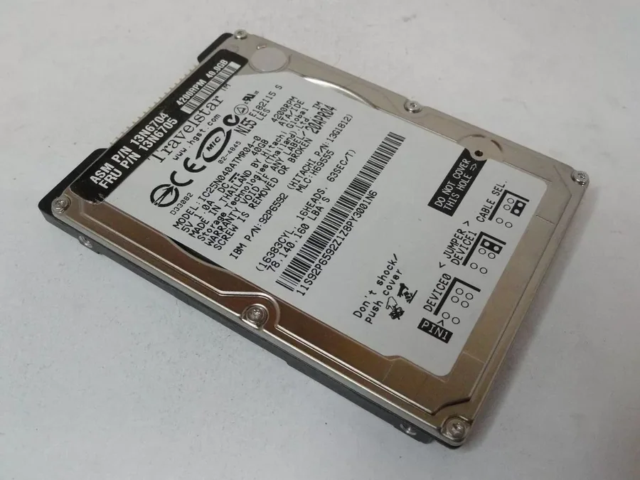 Внутренний жёсткий диск для ноутбука Hitachi Travelstar 80GN IC25N040ATMR04-0 (IBM P/N 92P6592)