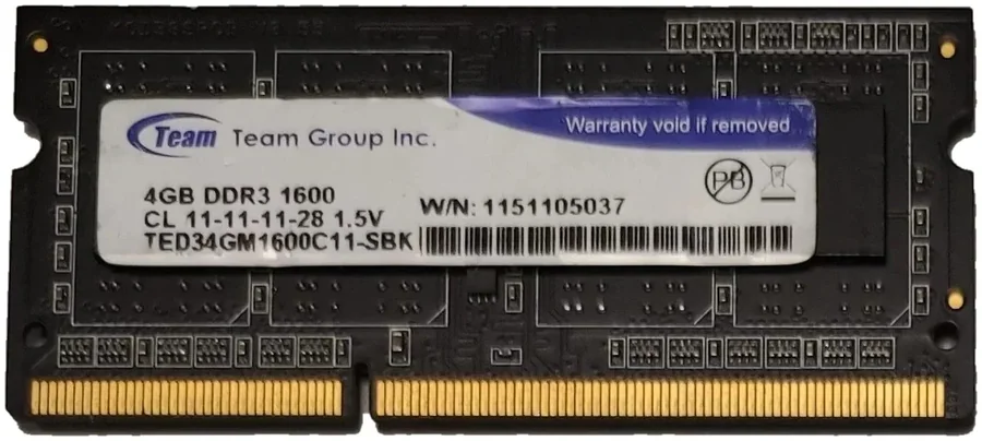 SODIMM Memory TeamGroup TED34GM1600C11-SBK