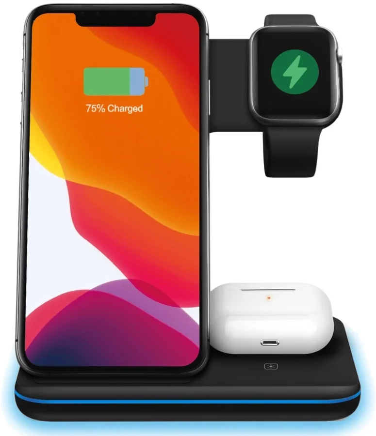 Wireless Charger Miracase MQIW505 15W 3IN1 Black