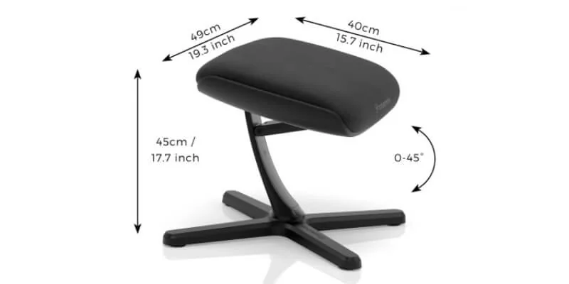 הדום Noblechairs מציע תמיכה ארגונומית לרגליים