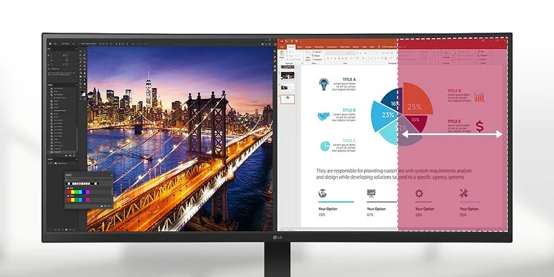 IPS panel with wide viewing angles