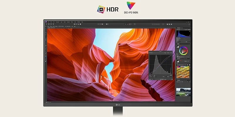 Editing and creative work on a 4K panel