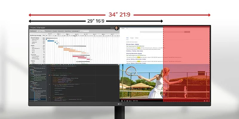 Широкий дисплей 21:9 с DisplayHDR 400