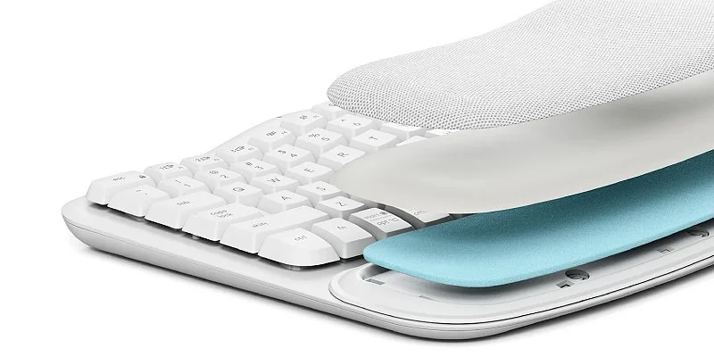 מקלדת Wave Keys עם משטח תמיכה מרופד לכף יד