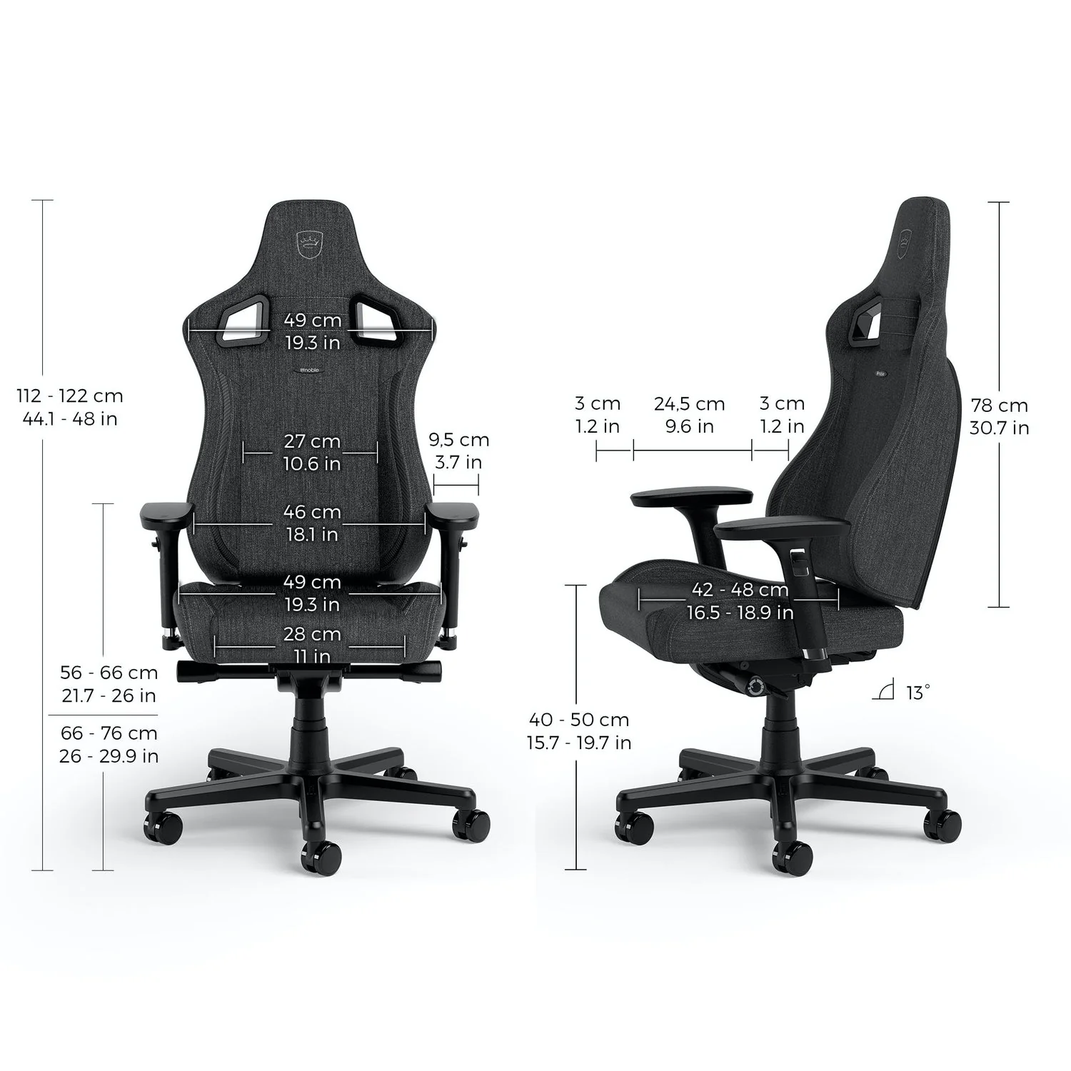 Rear view of the chair