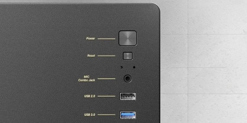 I/O panel with USB 3.0 and a headphone jack