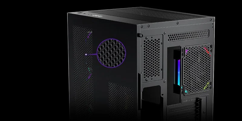Varied mounting options for fans and radiators
