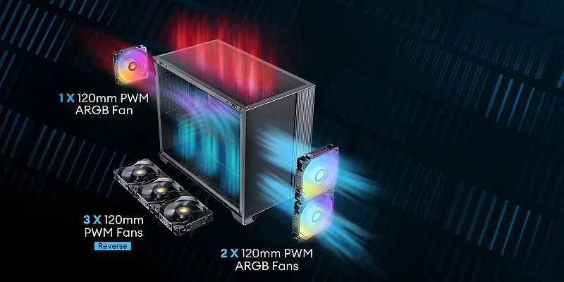 Antec FLUX M black case front view