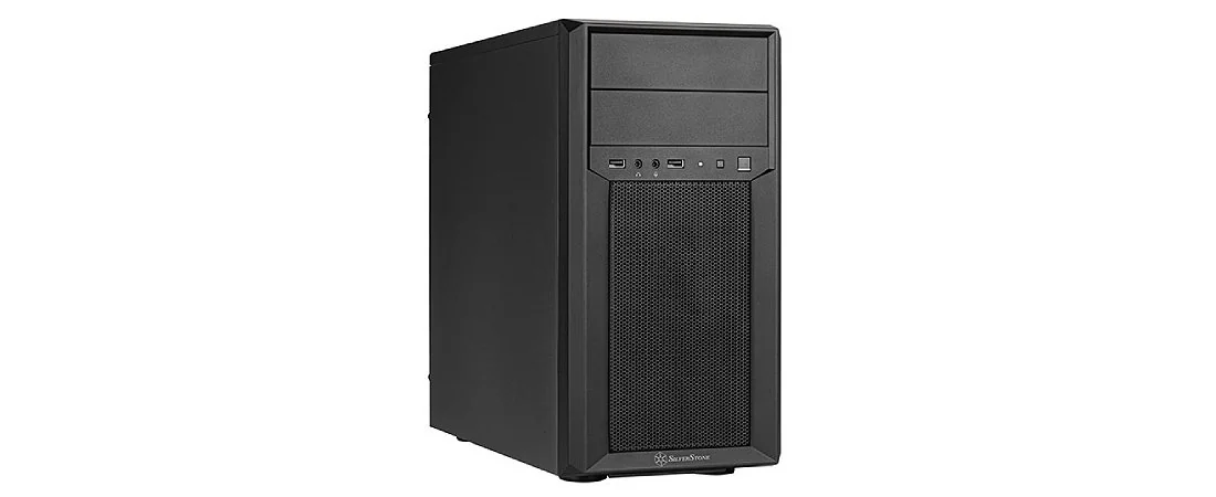 Корпус SilverStone FARA 313 чёрный вид спереди