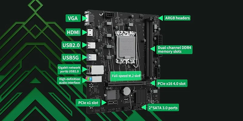 MAXSUN Challenger H610M-H V1 WiFi motherboard