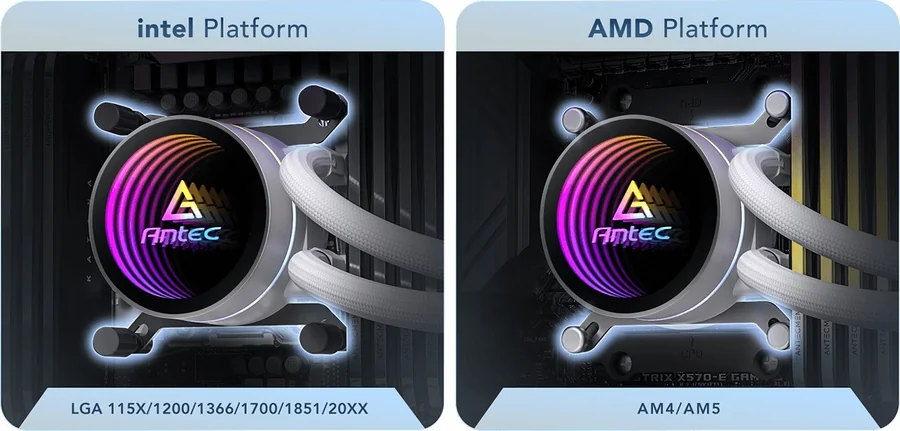 קירור נוזלי Antec Luna 360 ARGB לבן