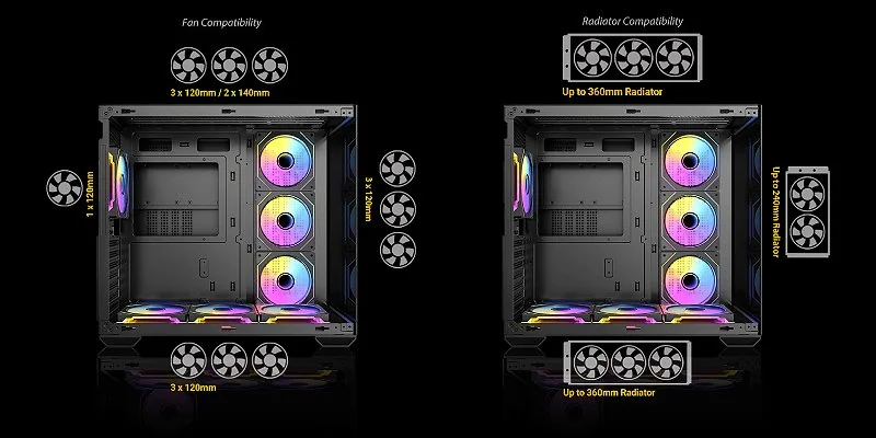 מארז Antec CX Mirror לבן מבט אחורי