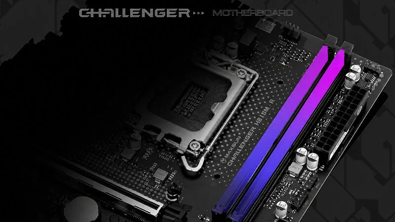 MAXSUN Challenger H810M-R storage and network connectors