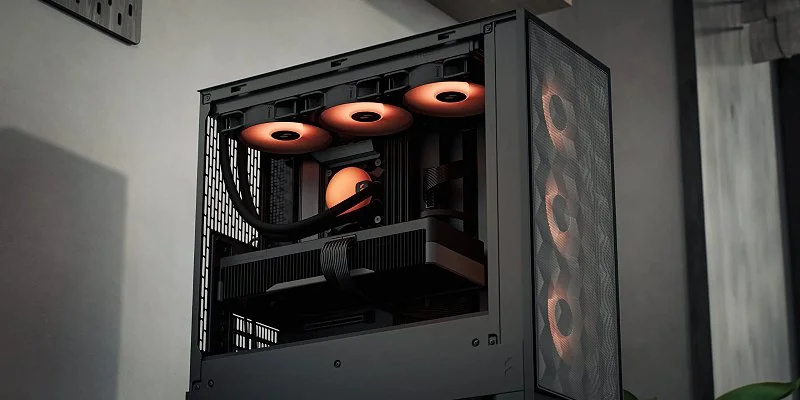 Fans and air channel to the GPU
