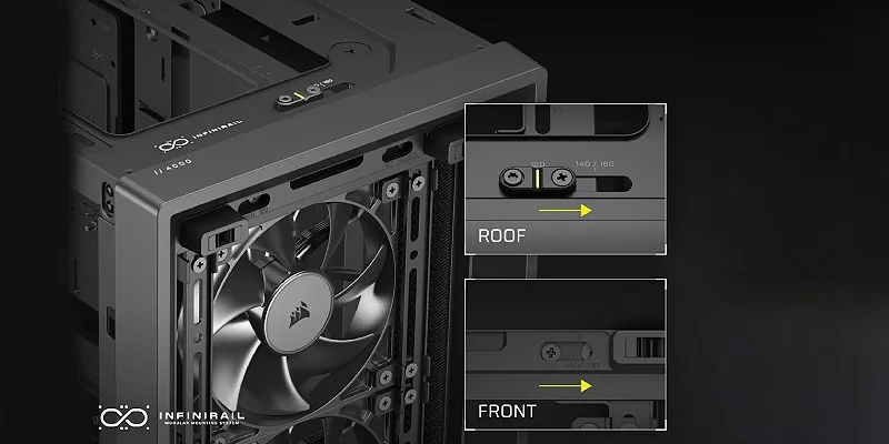 מארז Corsair FRAME 4000D RS שחור מבט כללי