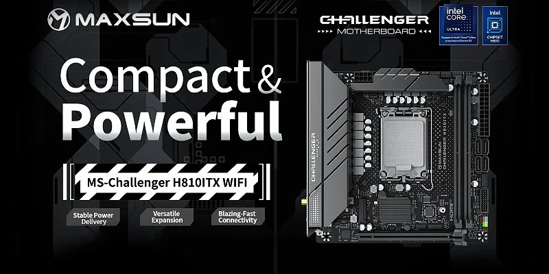 MAXSUN Challenger H810ITX WiFi board in Mini ITX form
