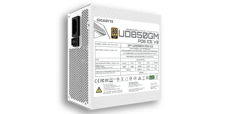 ספק כוח Gigabyte UD850GM PG5 ICE V2 מבט כללי