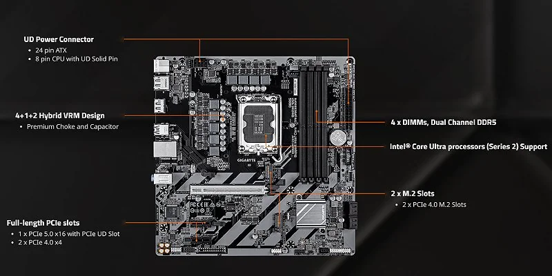 Материнская плата Gigabyte B860M D3W LGA1851