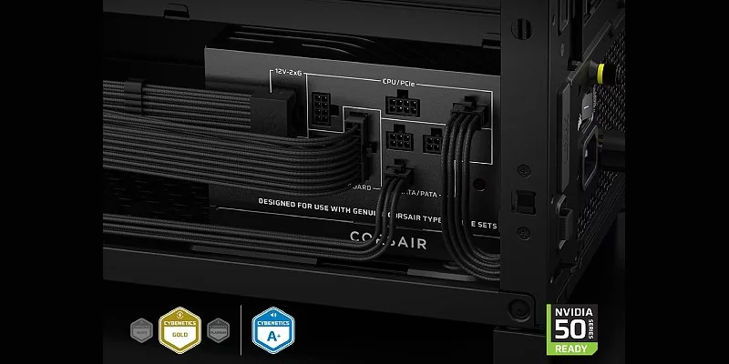 מחברי Type-5 בצד ספק הכוח Corsair RM750x SHIFT