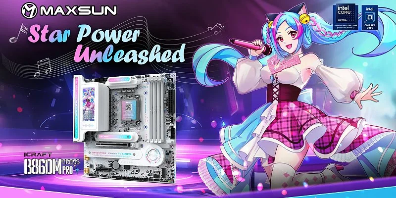 לוח אם MAXSUN iCraft B860M CROSS PRO בתצורת Micro ATX