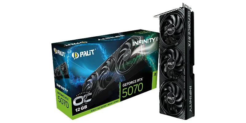 Palit GeForce RTX 5070 Infinity 3 OC 12GB graphics card overview