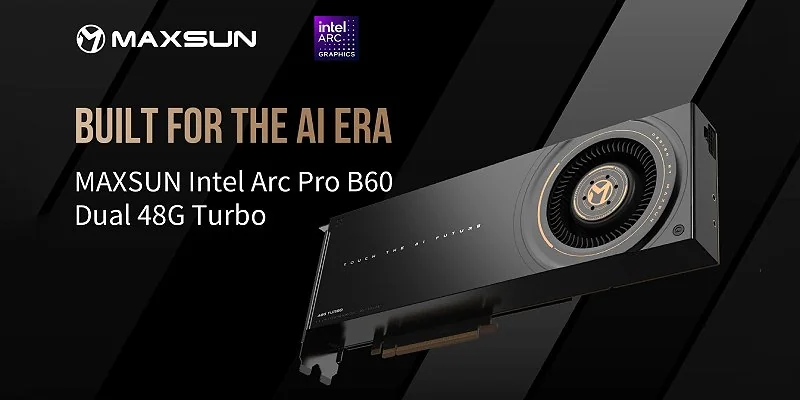 MAXSUN Intel Arc Pro B60 Dual 48G Turbo graphics card overview
