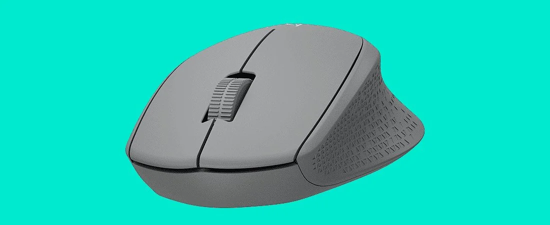 Logitech M331 Silent Plus mouse in grey