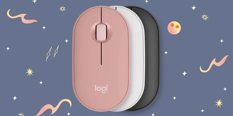 Round, minimalist design of the mouse