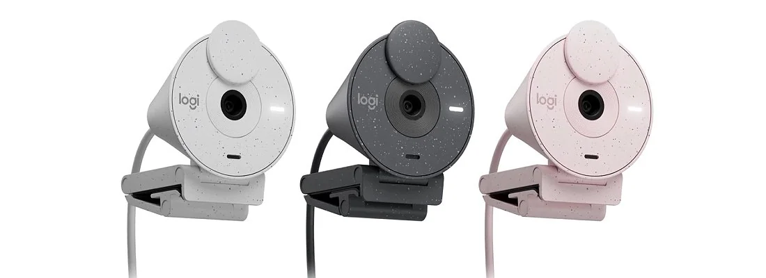 מצלמת Logitech Brio 300 ורודה מבט כללי