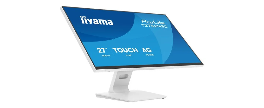 Общий вид сенсорного монитора IIYAMA ProLite 27 дюймов белый