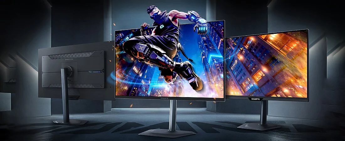 Gigabyte QD-OLED monitor with deep contrast