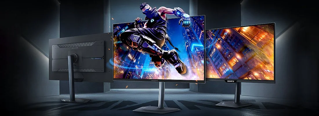 Gigabyte QD-OLED 4K monitor with deep contrast