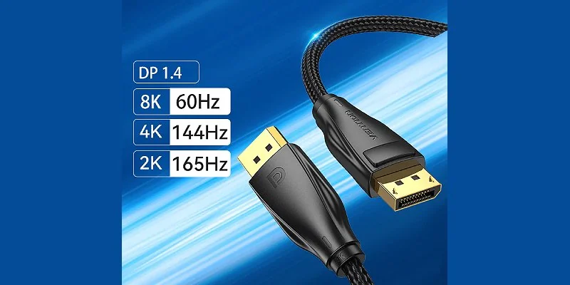 כבל Vention DisplayPort 1.4 באורך שני מטרים