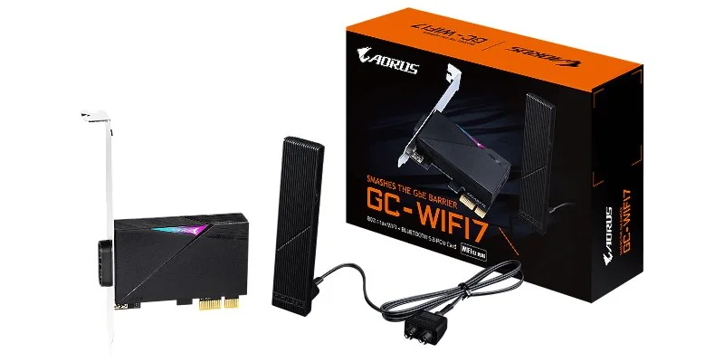 Беспроводная сетевая карта Gigabyte GC-WiFi7 2.0 с антенной