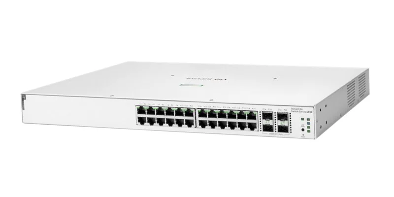 Aruba Instant On 1930 24G PoE switch with ports and SFP+