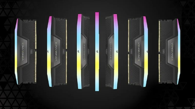 Corsair Vengeance RGB DDR5 module in black