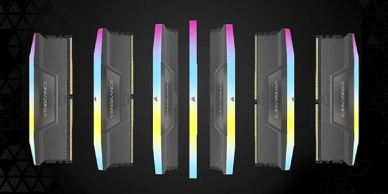 Комплект Corsair Vengeance RGB DDR5 серого цвета