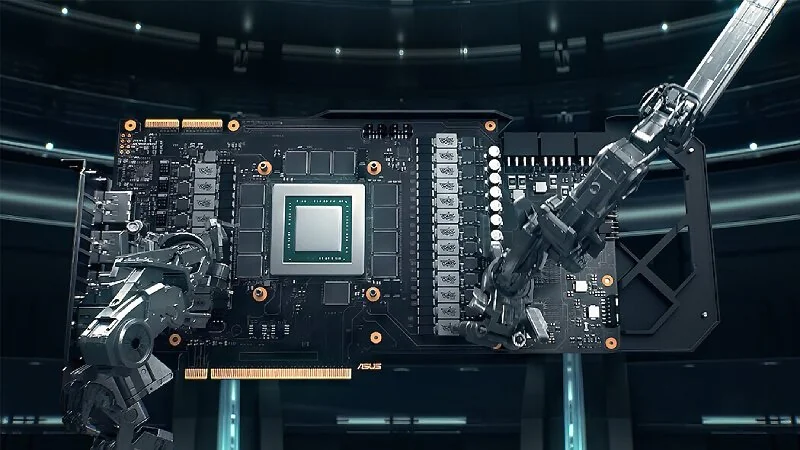 ASUS RTX 5080 Noctua graphics card overall view