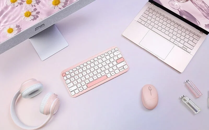 Switching between devices on the Asus KW100 Rose Clay
