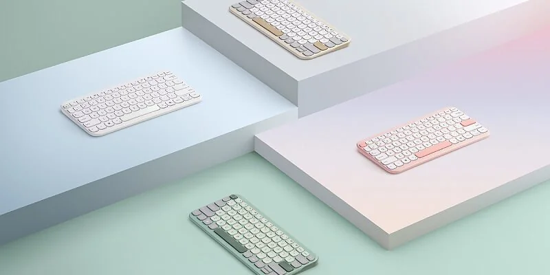 Asus KW100 keyboard in Rose Clay