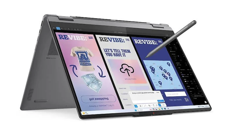 Lenovo Yoga 7 2in1 в режиме трансформера с сенсорным экраном