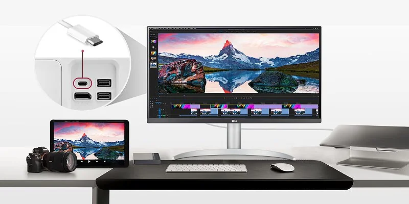 USB-C connection and charging up to 96W