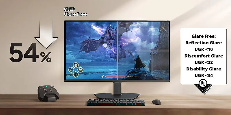 Accurate colour on the QD-OLED panel