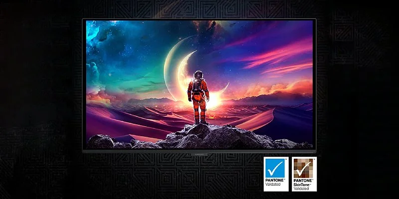 Deep blacks on the OLED display