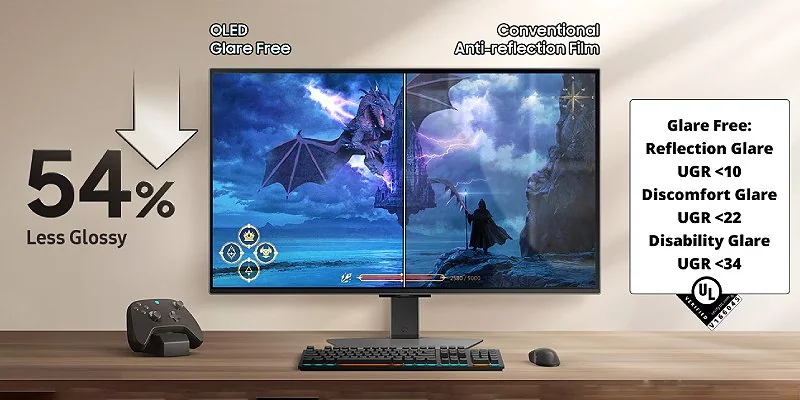 Deep blacks on the QD-OLED panel