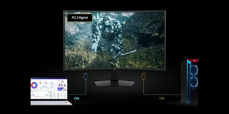 Odyssey G7 monitor at a gaming desk