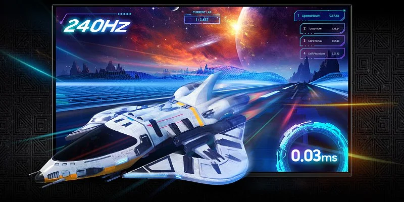 מסך Odyssey G8 בעמדת עבודה ומשחק
